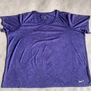 Nike DRI-FIT Performance T-Shirt Women’s 3X Plus Sz Purple Heather Athletic Tee